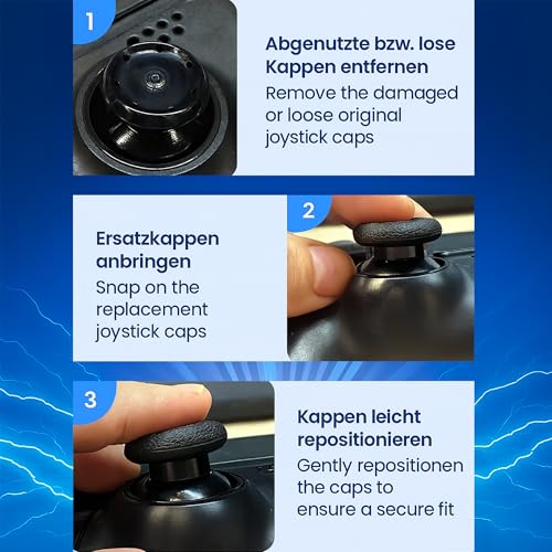 MatoSan Thumbstick Silicone Replacement Caps - Compatible with PS5 Controller & PS4 Controller - Non-Slip Grip for More Precise Control - Protective Caps for Analog Sticks (4 Silicone White) - color: 4 silicone white