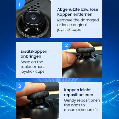 MatoSan Thumbstick Silicone Replacement Caps - Compatible with PS5 Controller & PS4 Controller - Non-Slip Grip for More Precise Control - Protective Caps for Analog Sticks (4 Silicone White) - color: 4 silicone white