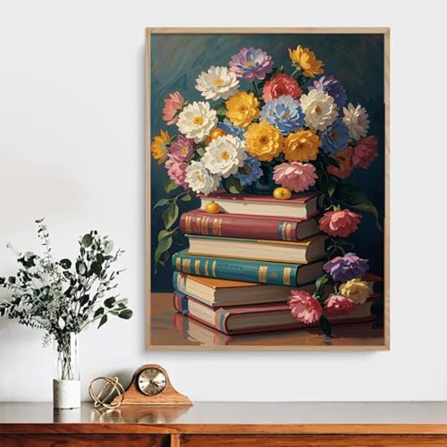Gamteldot Diamond Art Kits for Adults - Book Diamond Art - color: Book Flower