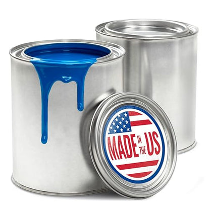 Stock Your Home 1 Quart Unlined Metal Paint Cans with Lids (2 Pack), Empty Quart Paint Cans for Storage, Mixing, Touch Ups and Crafts - Made in USA, Metal Buckets with Friction Fit Lids - size: 2 Pack