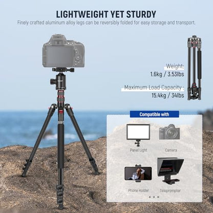 NEEWER 77 Inch Camera Tripod Monopod for DSLR & Phone, Aluminum, TP77 - style: Travel Tripod