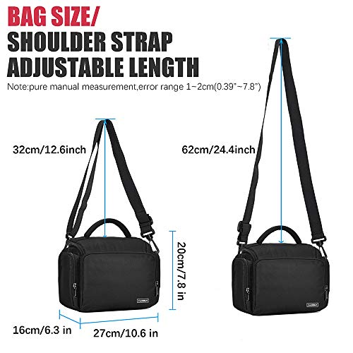 Cwatcun Camera Sling Bag Large, Crossbody DSLR Case for Canon/Nikon - size: 1.0 Large