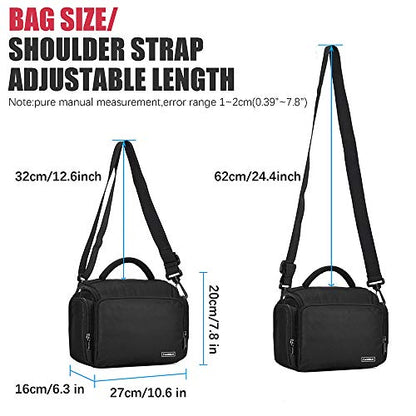 Cwatcun Camera Sling Bag Large, Crossbody DSLR Case for Canon/Nikon - size: 1.0 Large