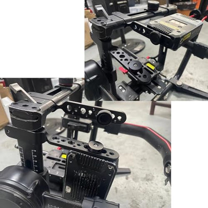 Expansion Arm Bracket for DJI Ronin 2 Gimbal Tilt Axis to DJI Teradek Bolt Bond Vaxis Video Transmission Transmitter Receiver, 1/4"-20 3/8"-16 M3 Threads Red - color: Red, size: Ronin 2 tilt axis extender arm