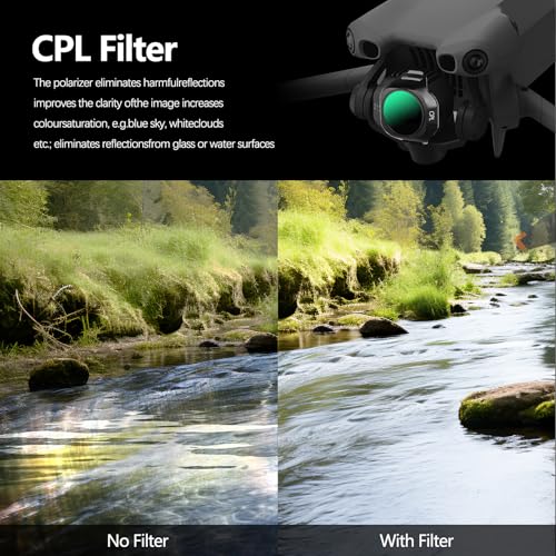 FPVtosky Mini 5 Pro ND Filter Set, Filters Kit Compatible with DJI Mini 5 Pro Accessories, 4 Pack (CPL, ND8, ND32, ND128) - style: 4 Pack (CPL, ND8, ND32, ND128)
