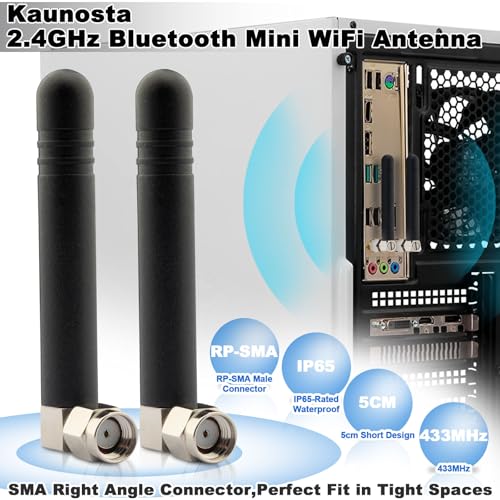 FPV Small WiFi Antenna 2.4GHz Bluetooth Mini 5CM 3DBI Omni RP-SMA Male Right Angle Antenna for Network Router ITX RHCP Racing FPV UAV Drone 2PCS - size: RP-SMA Antenna 2pcs