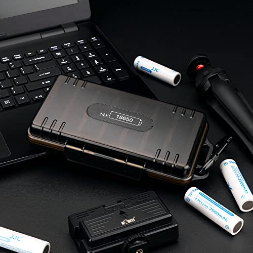 14 Slots 18650 Battery Storage Organizer Case Compact & Waterproof - color: 14 Slots 18650 Battery Case