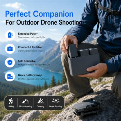65W Drone Charger for DJI Air 3 Air 3S, Charges 3 Batteries At Once