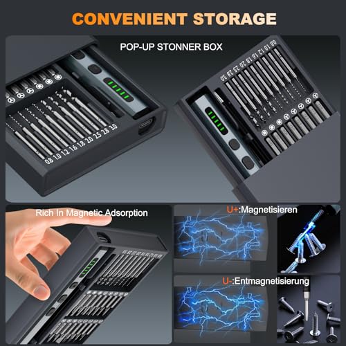Mini Electric Screwdriver, Drilling & Screwdriver Precision Screwdriver Set - color: 76 Grey