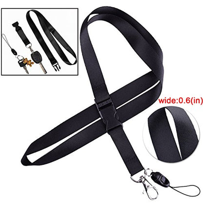 5Pack 5Colors Nylon Office Neck Lanyards,Detachable Buckle,Quick Release - color: 5-colours
