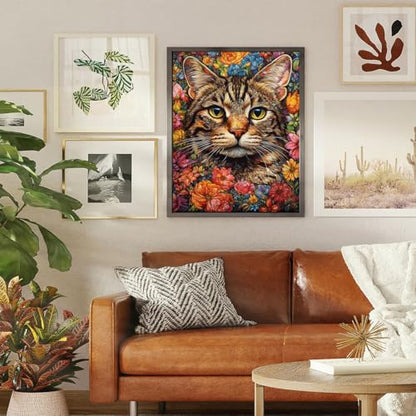 xackcme Paint by Numbers for Adults Cat - Cat Paint by Number on Canvas - color: MT12873
