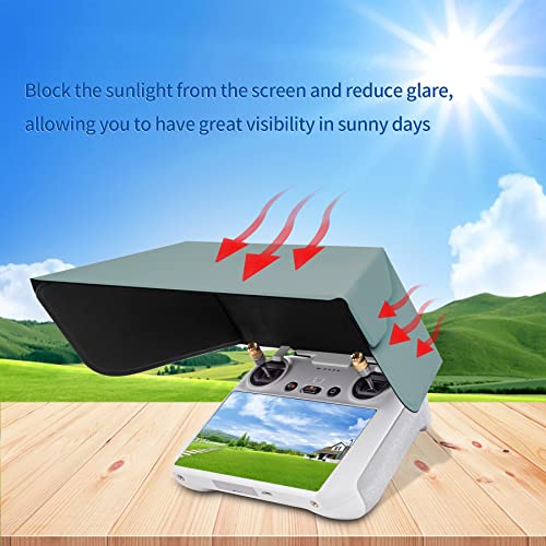 Hanatora Sun Hood Shade for DJI RC(Mavic 3 Classic/Pro,Mini 3/3 Pro Remote Controller),Foldable Monitor Sunshade Accessories
