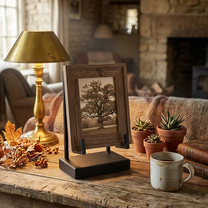 Metal Display Stand for Tabletop, Modern Black Frame Holder Stand for Photos, Plates, Books & Artwork, Small Picture Easel, Picture Frame Holder Stand for Home, Office & Tabletop Decor (Black)