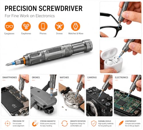 Asnish 66 in 1 Ratcheting Screwdriver Set, 58-Tooth T-Handle with Pad - size: 66 IN 1