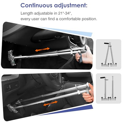 Handicap Driving Controls for Disabled Drivers and Car Pedal Assist - color: Sliver