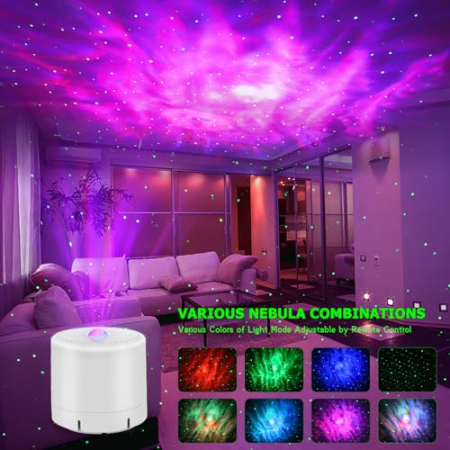 HERHOTER Galaxy Projector,Star Projector with Timer and Remote Control for Adults Bedroom Decoration, Party,Star Night Light - size: 3in