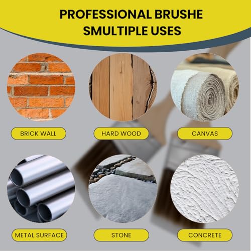 Mister Rui Angled Paint Brush 4 Pieces Set, with Paint Brush Comb Cleaner - size: 4PCS, 2" Short, 2", 2.5", Paint Comb