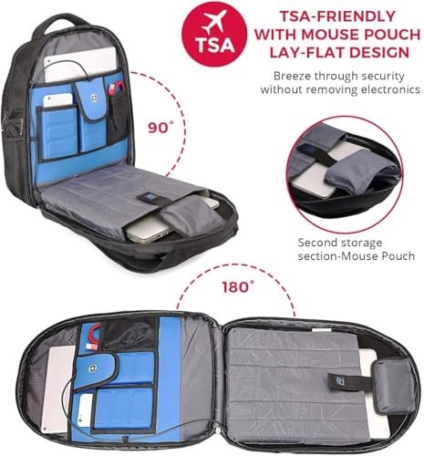 Swissdigital Design Large Travel Backpack For Men， TSA Business Laptop Backpack With Finder color random| J16BTBT013-01 - color: Black/Finder Keychain