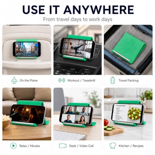 Foldable Phone Stand for Desk, Portable Travel Phone Holder, Aqua - color: Aqua-1PCS