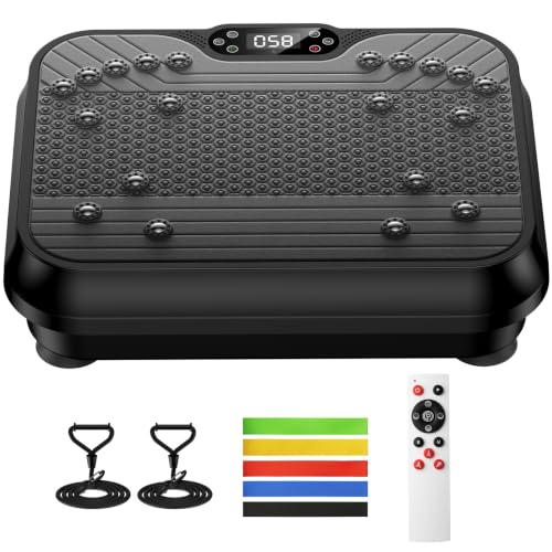 Vibration Plate Exercise Machine Vibrating Shaking Shaker Platform Board - color: Deep Black