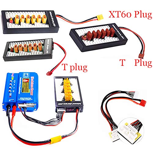 T-LiPo Battery Charger 2-6S Parallel Balanced Charging Board Charging Plate for Imax B6AC Lithium Batteries Charger Part - size: T Plug