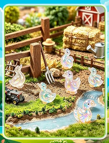 2 Pcs Mini Cute Tiny Goose Figurines Silicone Mold - color: 2 Pcs Goose White