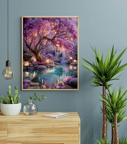 Glowing Forest Painting by Numbers Kit for Adults Beginner,15.7X19.7in - color: PB416-A-1