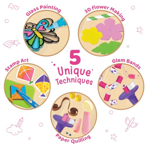 Imagimake Fabulous Craft Kit, 20 Mess-Free Creative Activities for Girls - style: 20 in 1 Craft Kit