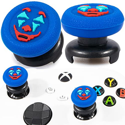 FPS Thumbstick Extender &Texture Rubber Silicone Grip Cover 2 Sets for Xbox Series X/S & Xbox One Controller(Joker Blue) - color: jk blue
