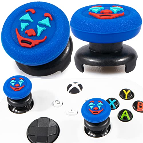 FPS Thumbstick Extender &Texture Rubber Silicone Grip Cover 2 Sets for Xbox Series X/S & Xbox One Controller(Joker Blue) - color: jk blue