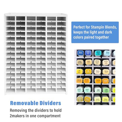 Marker Organizer,180 Slots Marker Holder Organizer with Removable Divider - size: 180 slots