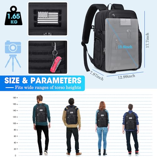 SDYSM Waterproof Camera Backpack 15.6 Inch,Camera Bags for Photographers - color: Black