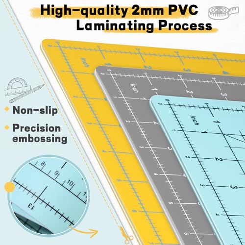 Self Healing Cutting Mat 18" x 12", A3 Double-Sided for Sewing & Quilting - color: Aqua Blue, size: A3:18‘’x12‘’