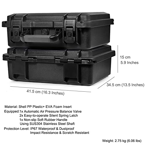 LEKUFEE Waterproof Case for DJI Avata - Explorer Combo/Pro/Fly Smart Combo & Accessories (Carry Case Only) - Not for DJI AVATA 2, Black