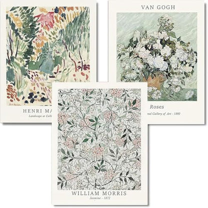 3 Pack Flowers Paint by Numbers Kit for Adults Beginner (Without Frame) - color: YH03841