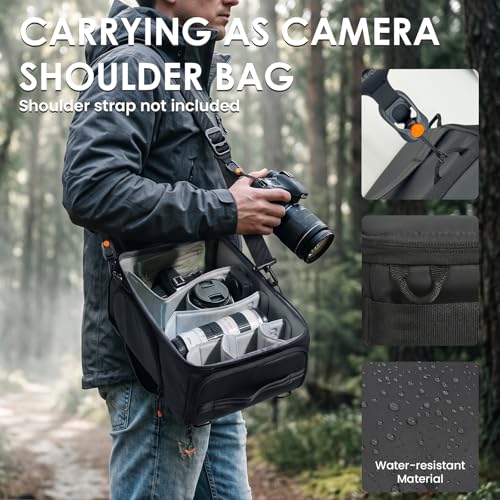 TARION Medium Camera Insert Bag Quick Access DSLR Inner Case Organizer M - style: M (2 Cameras 7 Lenses)