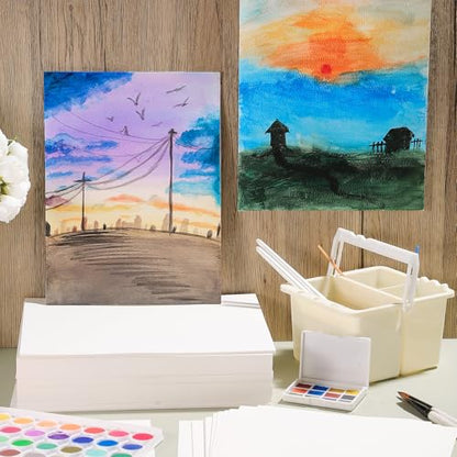 300 Sheets Watercolor Paper 8.5 x 11 in, 140 Lb Cold Press, White - size: 8.5 x 11 Inch