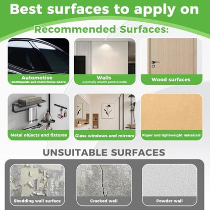 Double Sided Foam Tape Strong Pad Mounting,Black Self-Adhesive Tape Include Square Round and Rectangular(60Pcs)