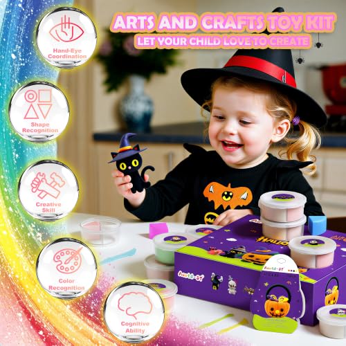 Aestd-ST Air Dry Clay Kit, DIY Halloween Crafts, Modeling Clay for Kids