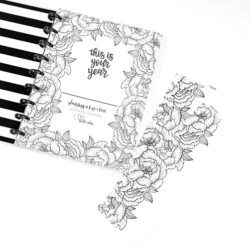 kellofaplan Lettering and Calligraphy Practice Book – Hand Lettering Handwriting Practice Book with Premium Paper, Disc-Bound, 50+ Guided Pages for Brush Pens & Modern Calligraphy