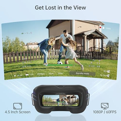 CADDXFPV Walksnail Ascent HD Digital FPV Goggles – 1080P/60FPS, 58°FOV