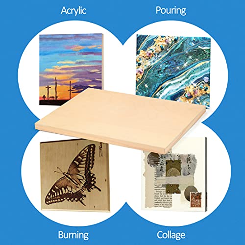 Falling in Art 2 Pack 14x18 Unfinished Birch Wood Panels Kit for Painting - size: 14*18 2-pack