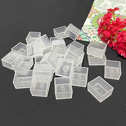 FCLUB 150PCS Transparent Watercolor Half Pans, Empty Paint Pans - style: 150Pcs Transparent Half Pans