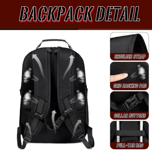 Large Travel Backpack, 17.3" Laptop Backpack, Red - color: Red, size: 17.3 Inch（20.4"x13.3"x10.2"）