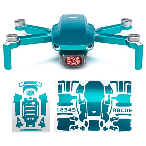 Wrapgrade Skin Compatible with DJI Mavic Mini & Mini 2 SE & Mini 4K (Caribbean Blue) - color: CARIBBEAN BLUE