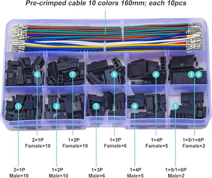 Compatible with Molex Wire-to-Board Connectors, Micro-Fit Connectors 3.0mm Pitch with 22AWG Pre-Crimped Wire, Micro-Fit Connectors 3.0mm Single Row 2P 3P 4P 5P 6P Housing (TC-MX-Single-3.0mm) - size: 3.0mm-Micro-Fit
