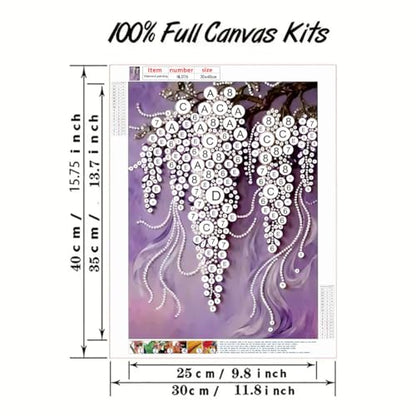 Violet Pearl Diamond Art Kits for Adults,5D Special Shaped Diamond Painting - color: HL076