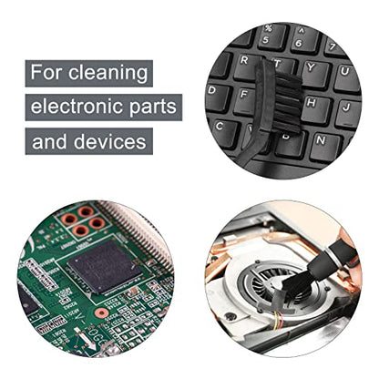uxcell 4 Pcs Anti Static ESD Brush Portable Plastic Handle Nylon Lab Cleaning Brushes for Electronics Keyboard PCB BGA Repair Soldering, 15x30mm Bristles