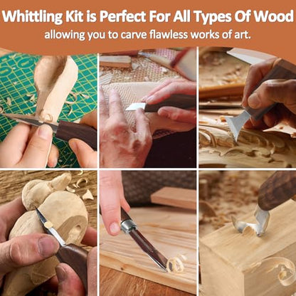 Wood Carving Kit,Whittling Kit,Wood Carving Tools,Carving Knife Set