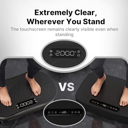 Merach V33 Pro Vibration Plate Exercise Machine with Touchscreen, 99 Speeds - color: Arc-Silver Black